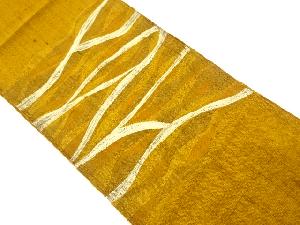 手織り紬　変わり横段模様織り出し名古屋帯